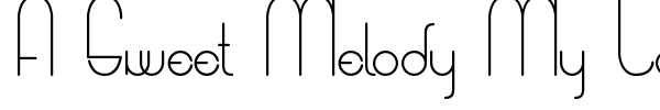 A Sweet Melody My Lady font preview